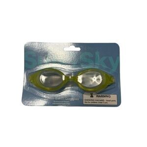 NEW SUN & SKY junior swim goggles shatterproof lenses adjustable head strap